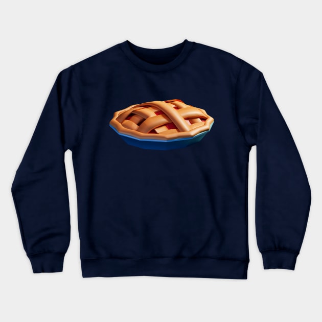 Pie - Low poly delicious home baked pie Crewneck Sweatshirt by FoxAndBear